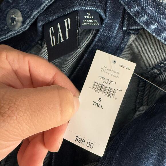 Gap Denim Bodycon Midi Dress, S Tall 779510 - Picture 6 of 8